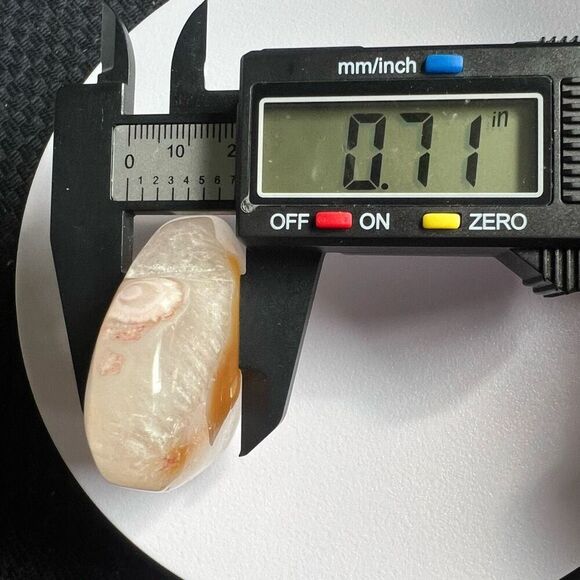 Flower Agate Heart Carving (#6) - Picture 7 of 10